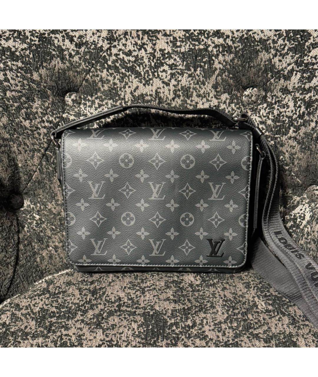 LOUIS VUITTON Антрацитовая сумка на плечо, фото 5