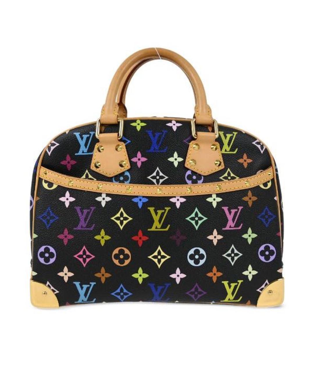 LOUIS VUITTON Черная кожаная сумка с короткими ручками, фото 1