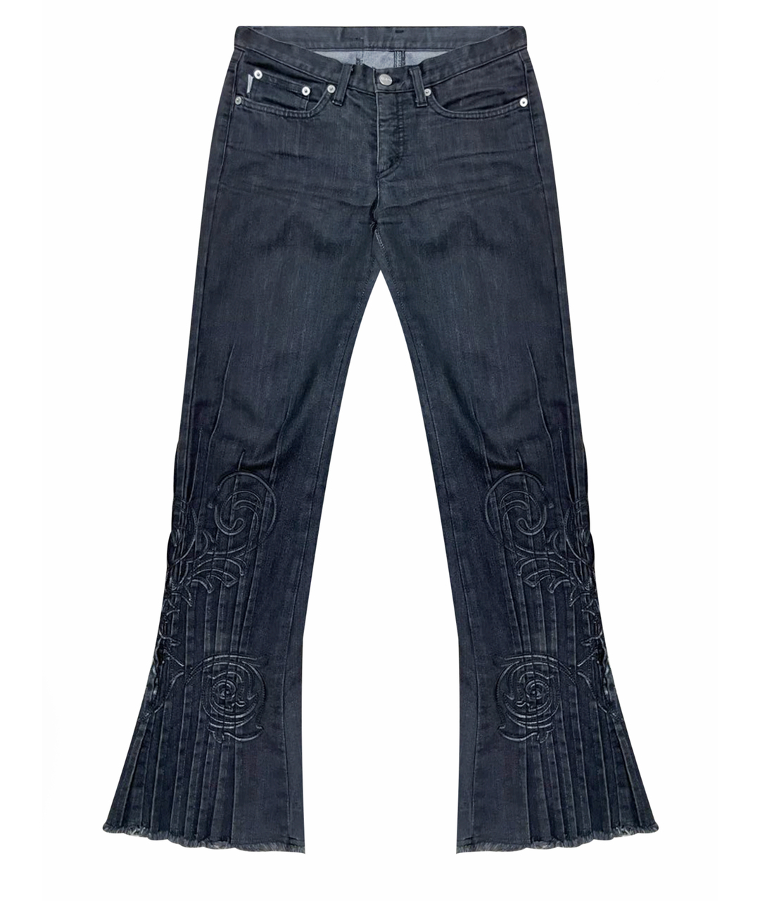 ICEBERG Черные хлопко-полиэстеровые джинсы клеш, фото 1