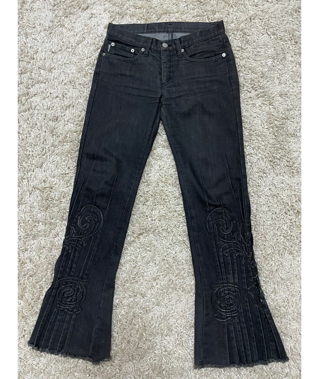 ICEBERG Черные хлопко-полиэстеровые джинсы клеш, фото 7