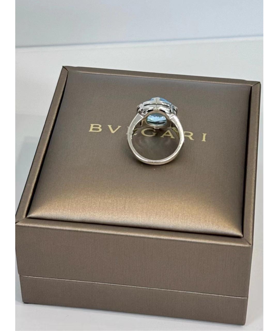 BVLGARI Голубое кольцо из белого золота, фото 2