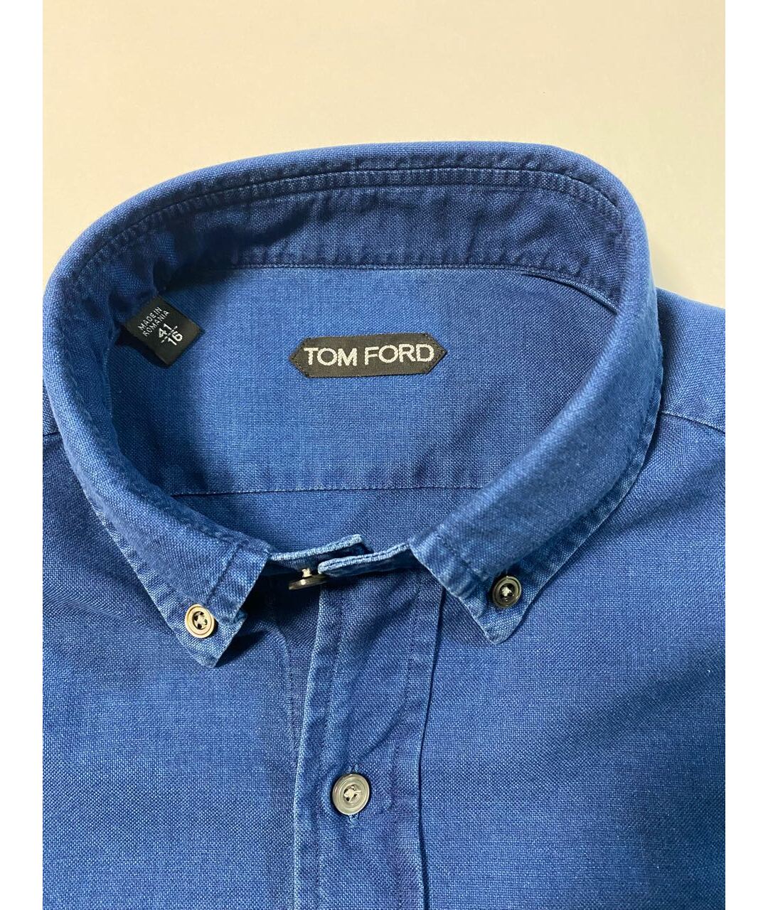 TOM FORD Синяя хлопковая кэжуал рубашка, фото 6