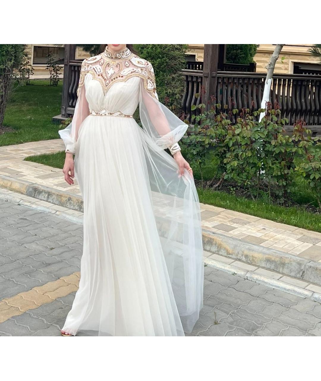 ZUHAIR MURAD Белое сетчатое вечернее платье, фото 6