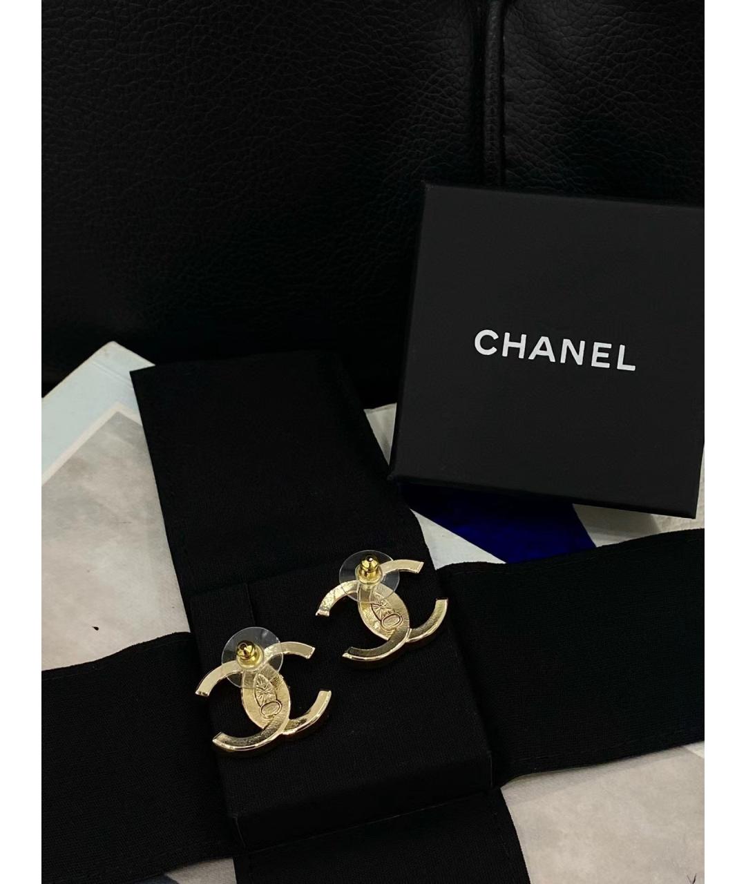 CHANEL Золотые серьги, фото 8