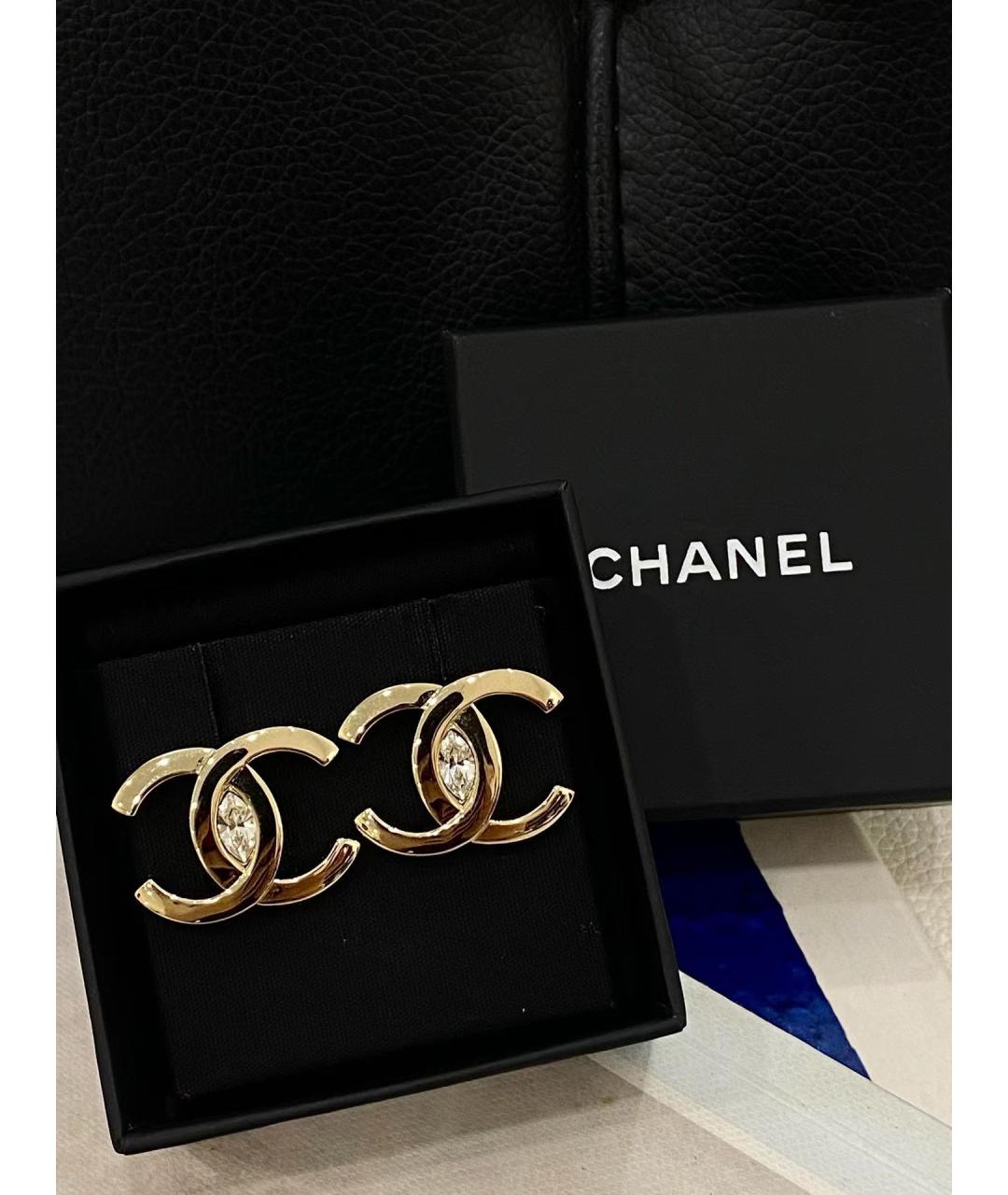 CHANEL Золотые серьги, фото 5