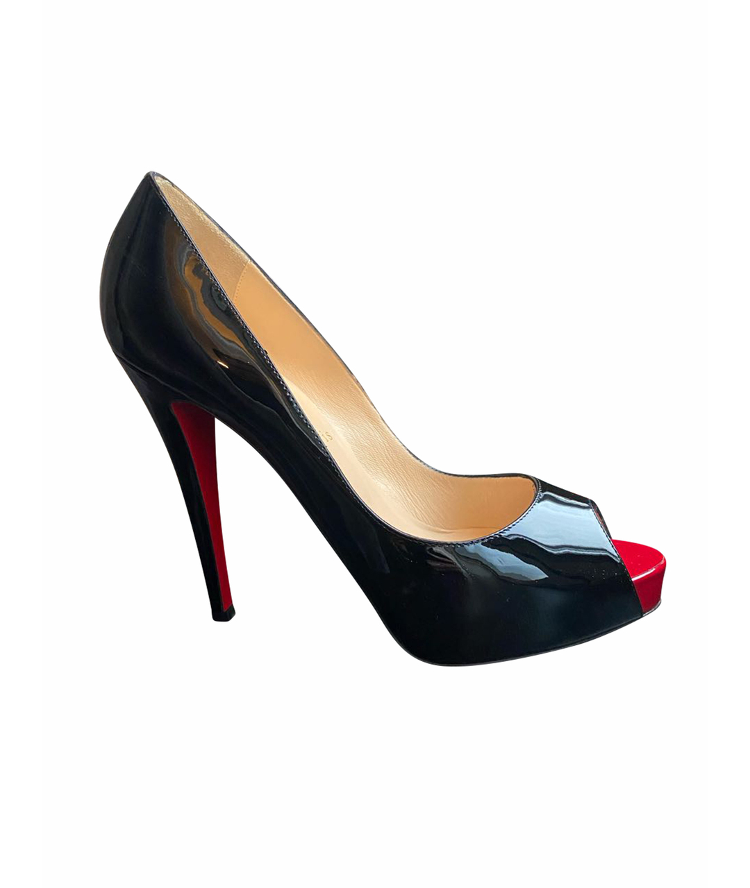 CHRISTIAN LOUBOUTIN Черные туфли из лакированной кожи, фото 1