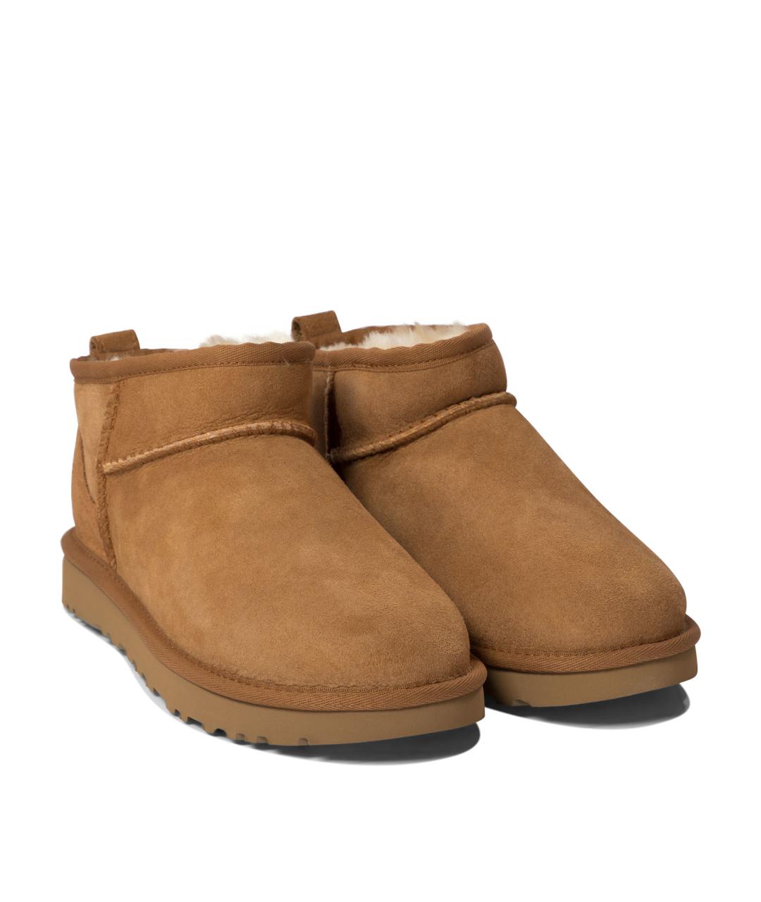 UGG AUSTRALIA Бежевые кожаные ботинки, фото 2