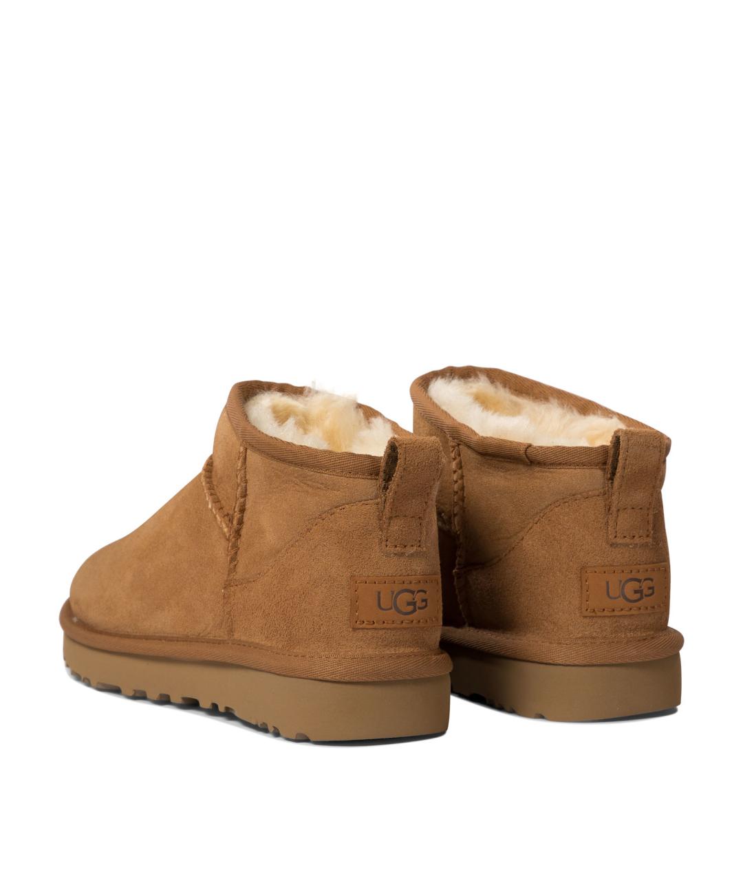 UGG AUSTRALIA Бежевые кожаные ботинки, фото 4