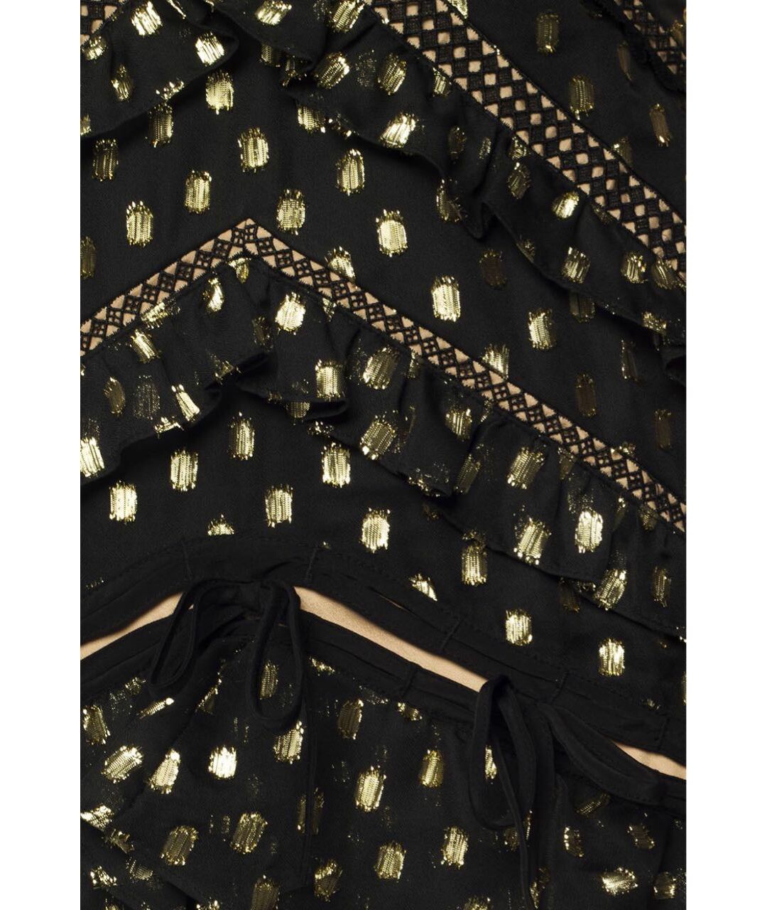 SELF-PORTRAIT Черное полиэстеровое повседневное платье, фото 4