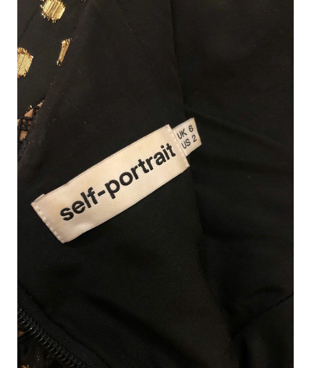 SELF-PORTRAIT Черное полиэстеровое повседневное платье, фото 3