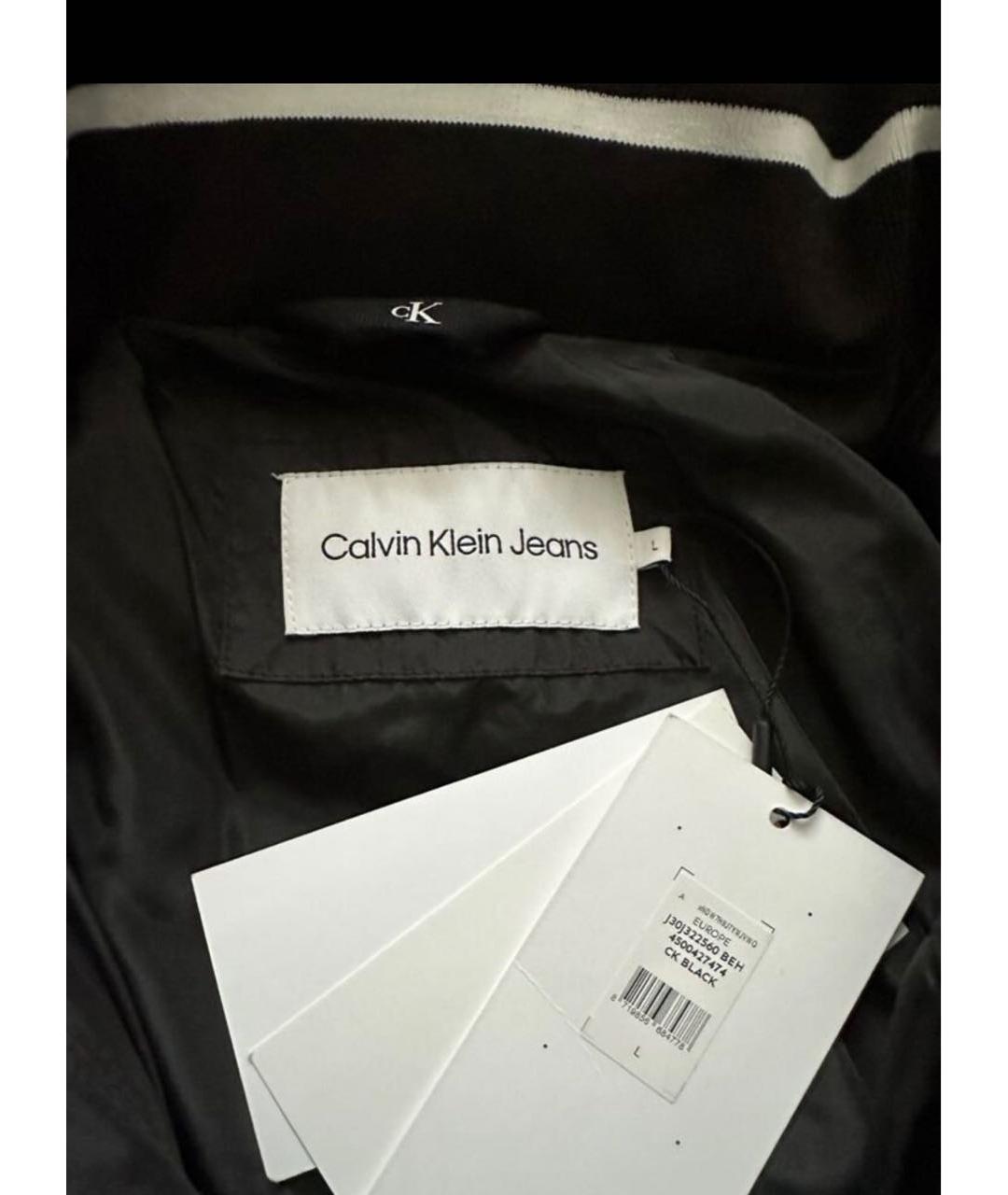 CALVIN KLEIN Черная полиэстеровая куртка, фото 5