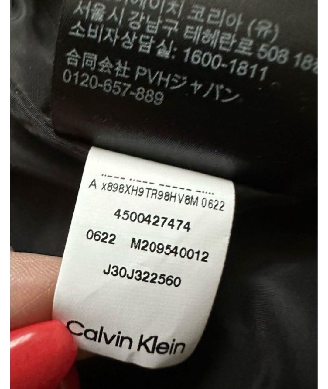 CALVIN KLEIN Черная полиэстеровая куртка, фото 6