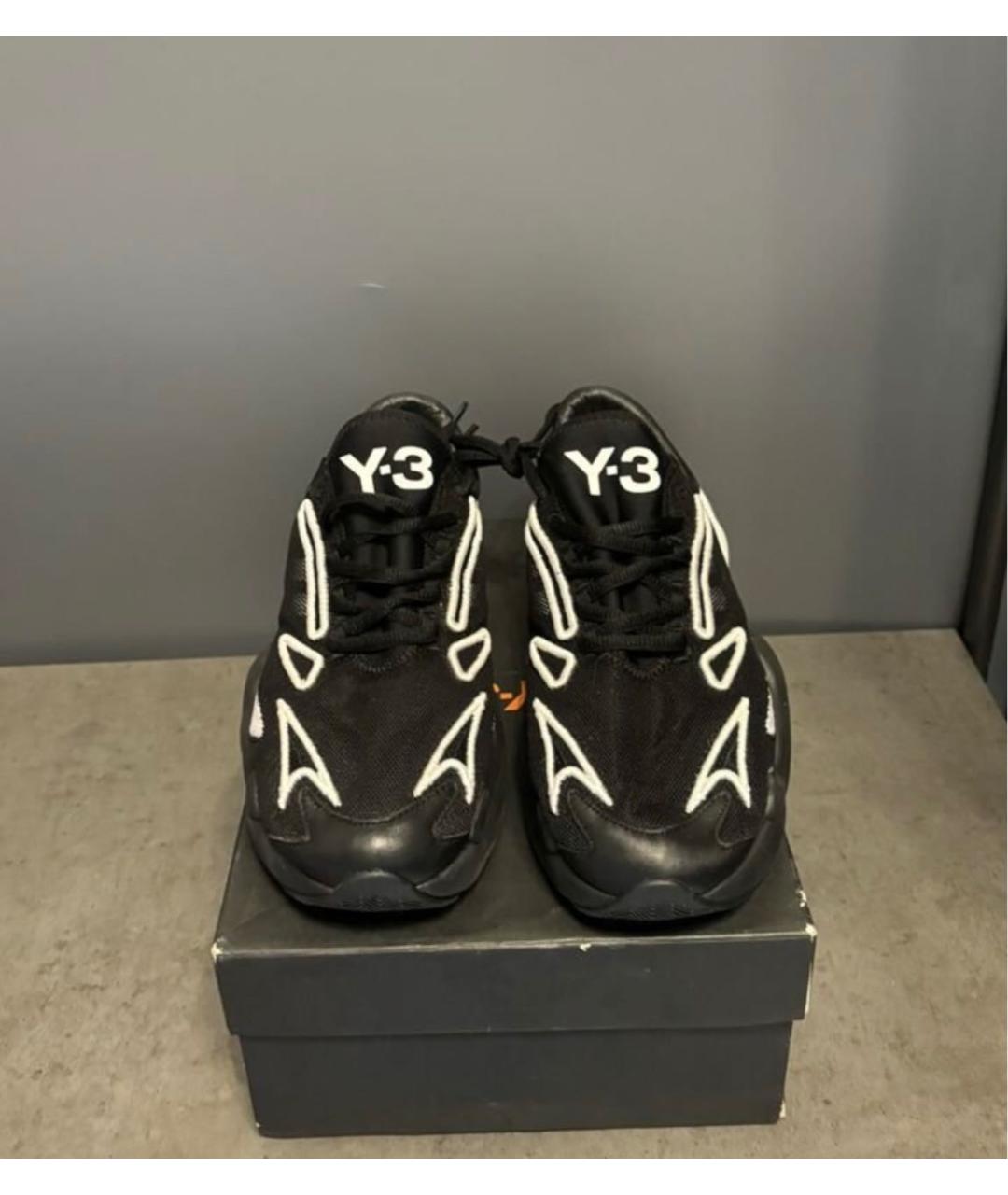 Y-3 Черные текстильные кроссовки, фото 3