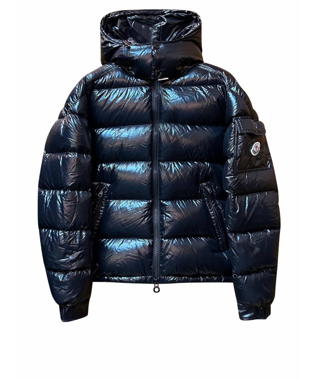 MONCLER Черный пуховик, фото 1