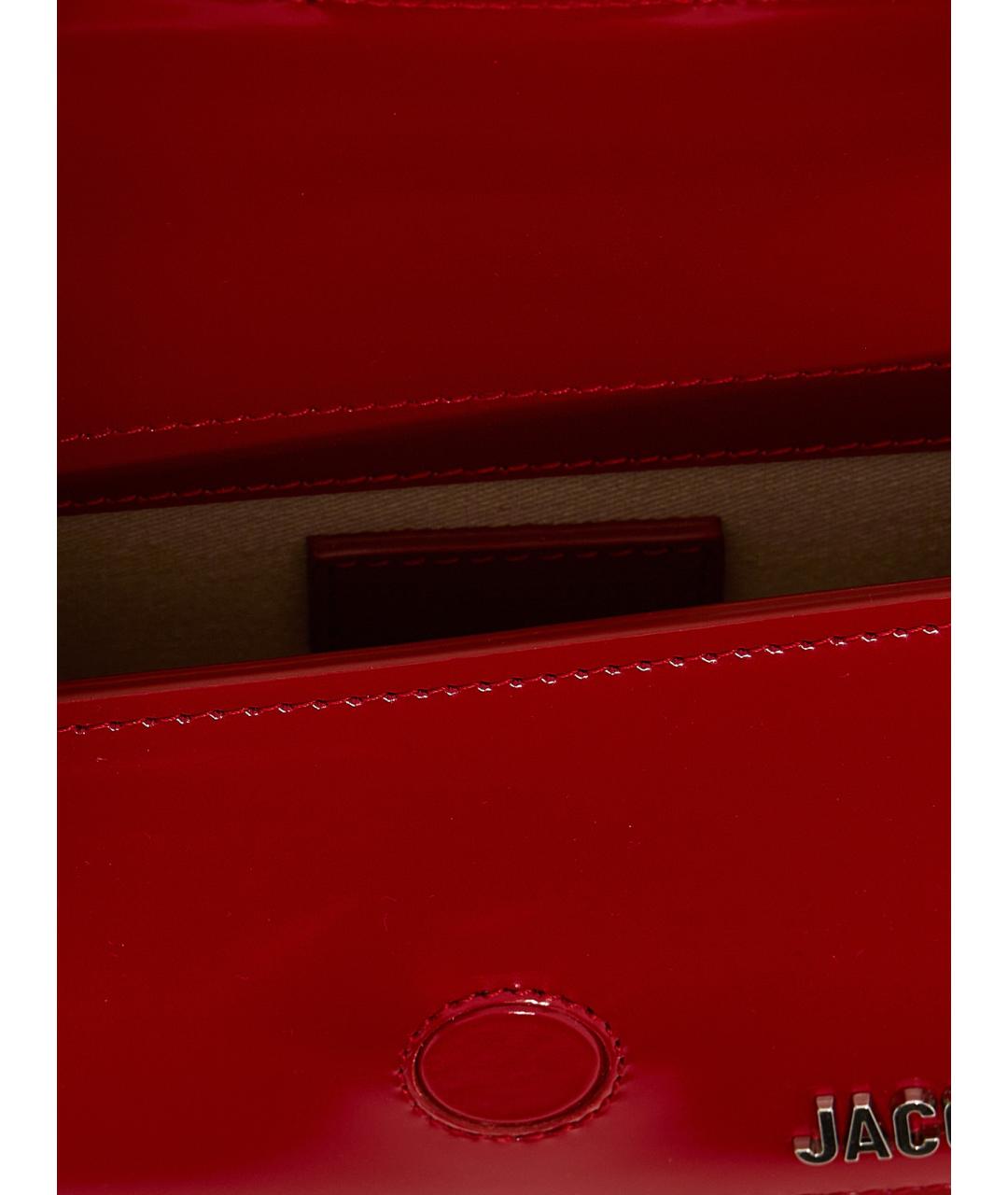 JACQUEMUS Красная кожаная сумка с короткими ручками, фото 4