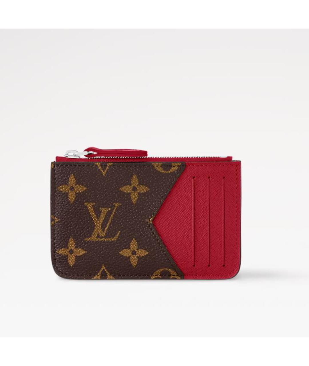 LOUIS VUITTON Коричневый кожаный кардхолдер, фото 4