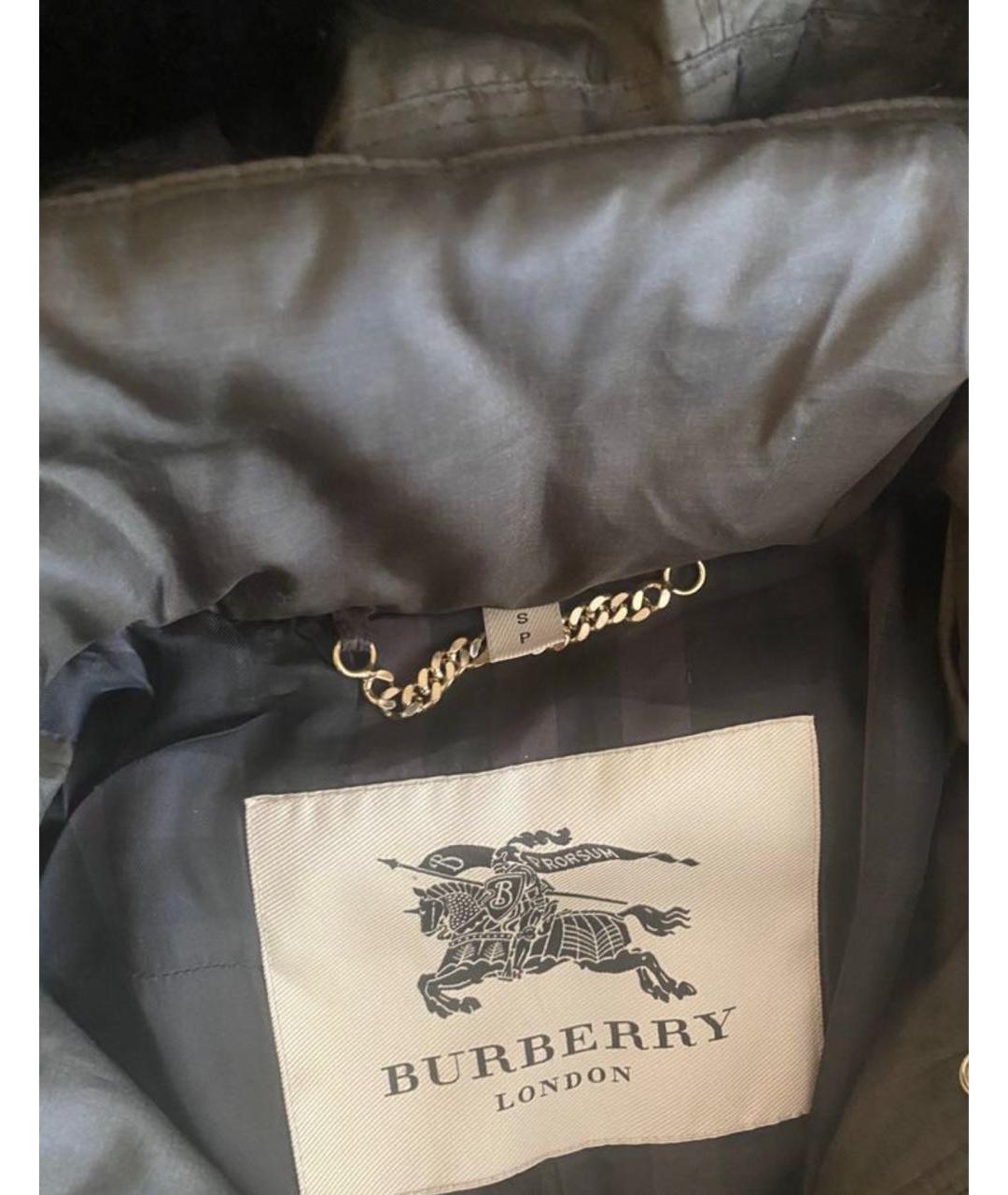 BURBERRY Зеленый пуховик, фото 5