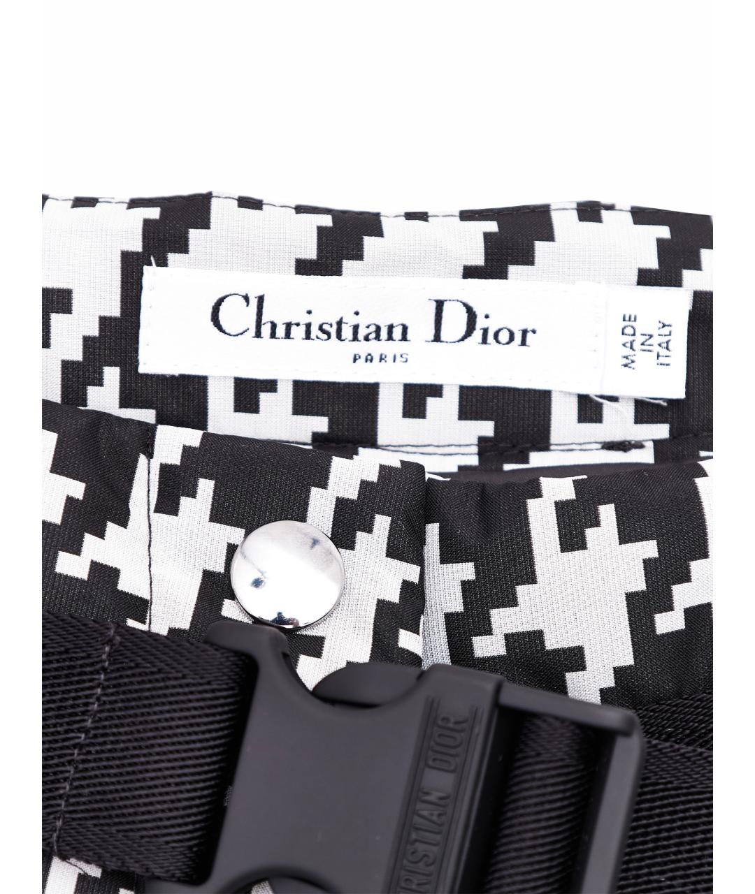 CHRISTIAN DIOR Черные полиамидовые прямые брюки, фото 10