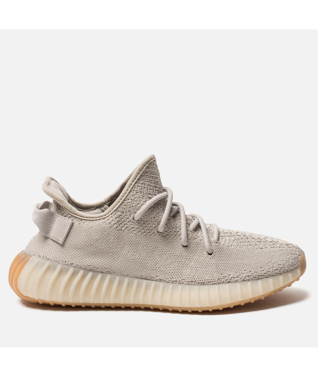 ADIDAS YEEZY Бежевые текстильные низкие кроссовки / кеды, фото 7