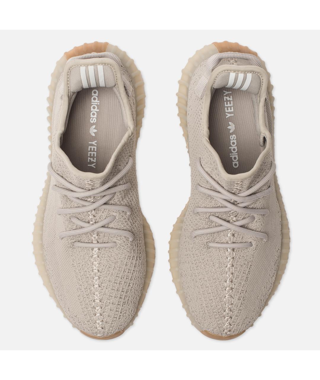 ADIDAS YEEZY Бежевые текстильные низкие кроссовки / кеды, фото 6