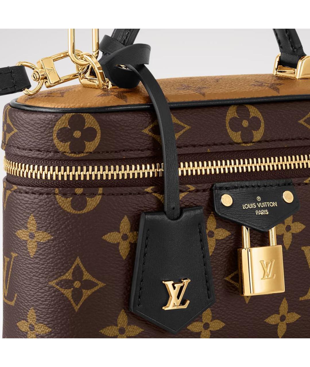 LOUIS VUITTON Коричневая кожаная сумка с короткими ручками, фото 2