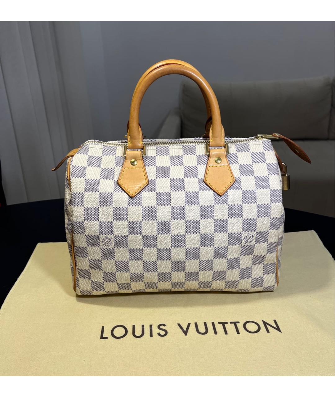 LOUIS VUITTON Белая сумка с короткими ручками, фото 2