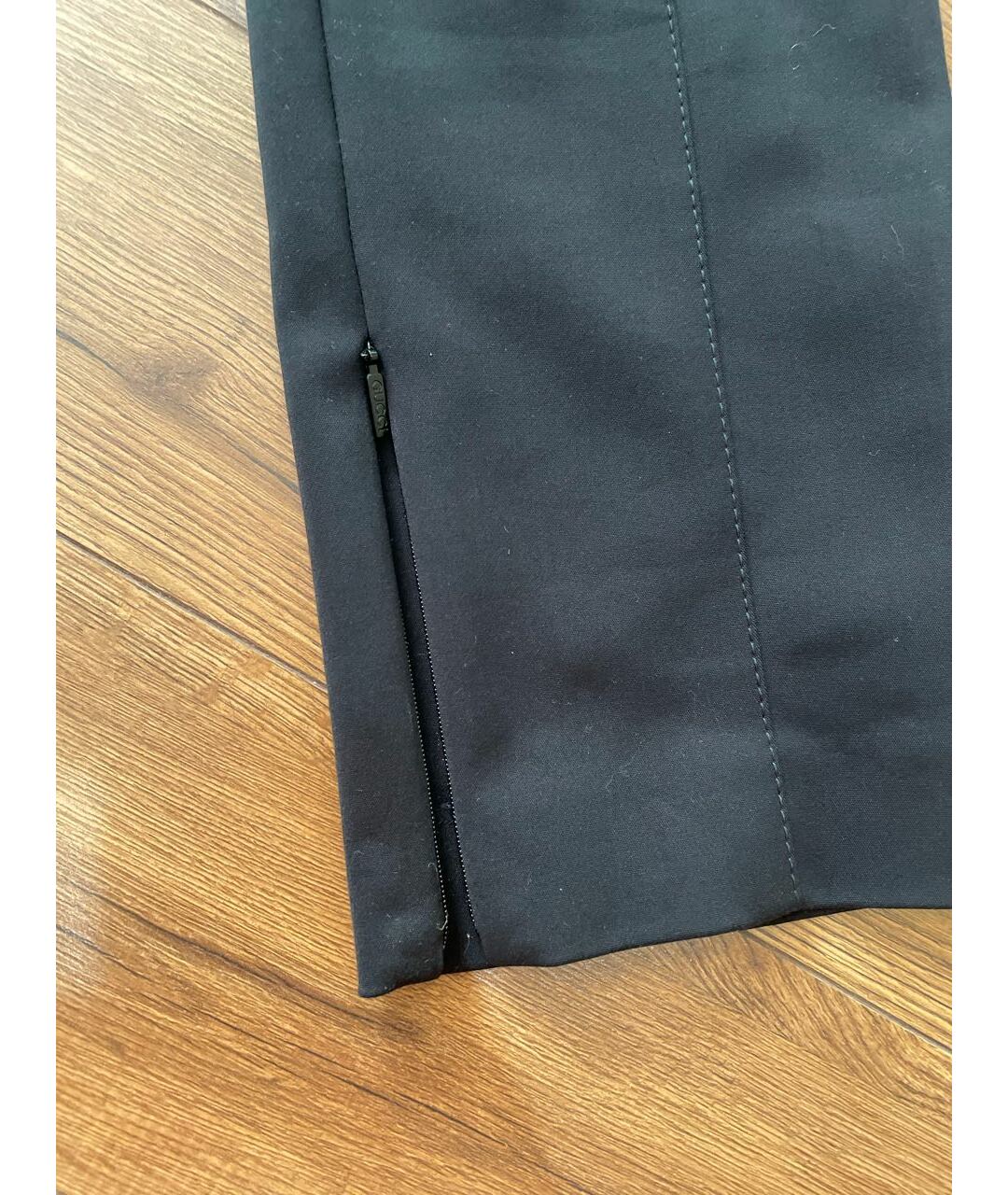 GUCCI Черные хлопко-эластановые брюки узкие, фото 3