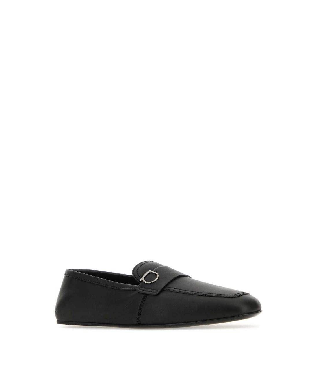 FERRAGAMO Черные кожаные лоферы, фото 2