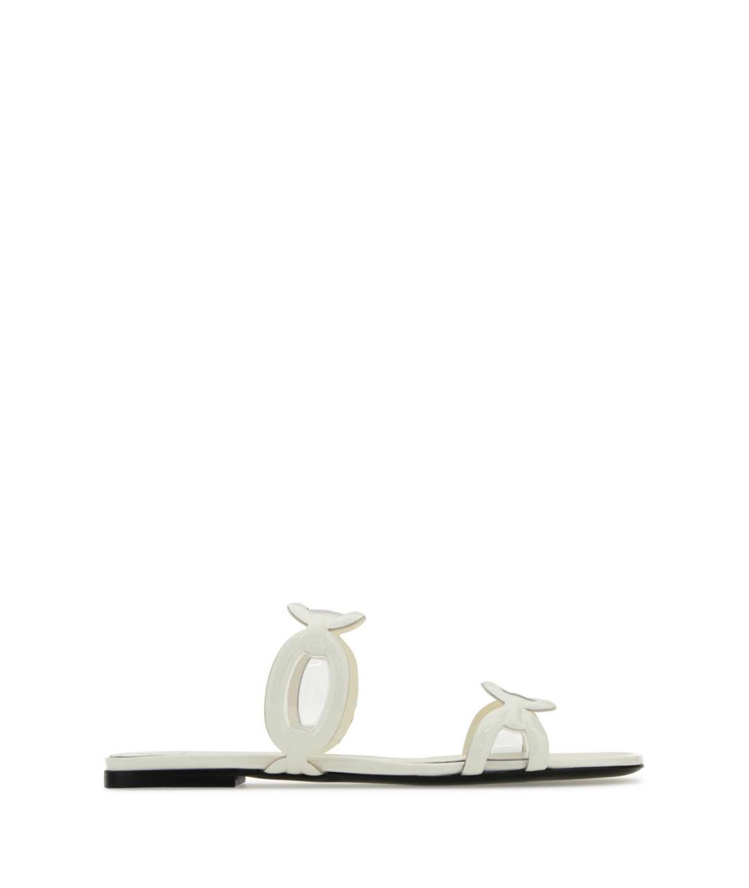 VALENTINO Белые кожаные сандалии, фото 1