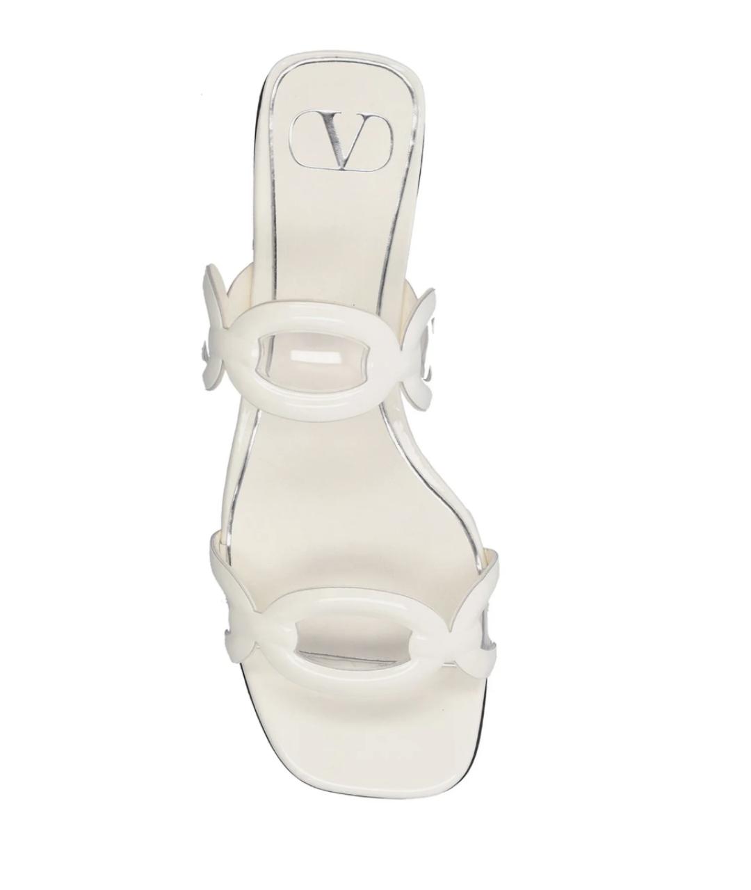 VALENTINO Белые кожаные сандалии, фото 3