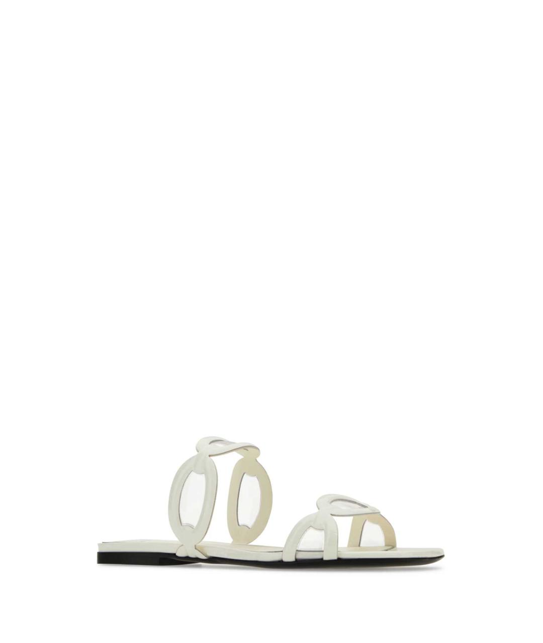 VALENTINO Белые кожаные сандалии, фото 2