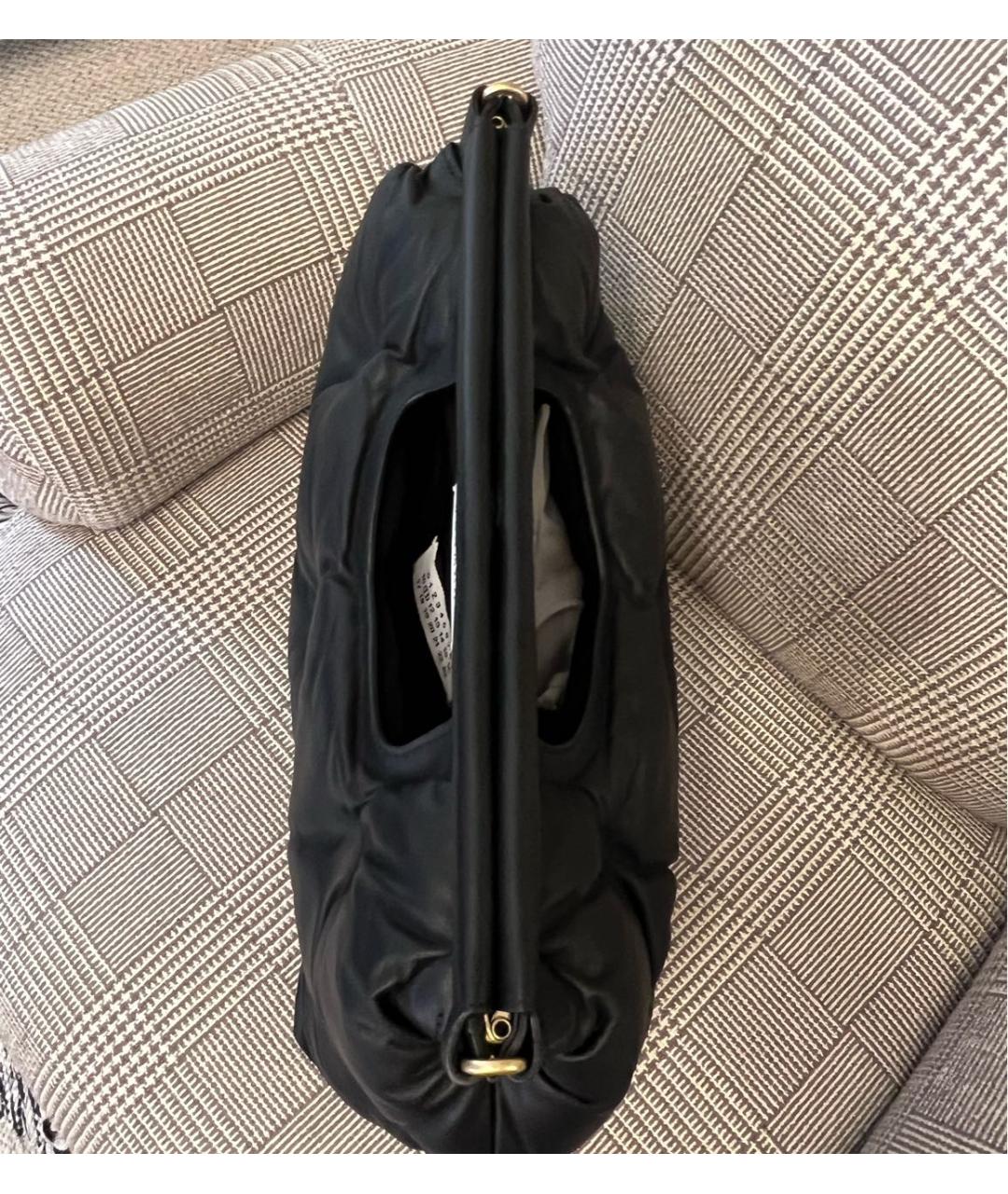 MAISON MARGIELA Черная кожаная сумка через плечо, фото 6