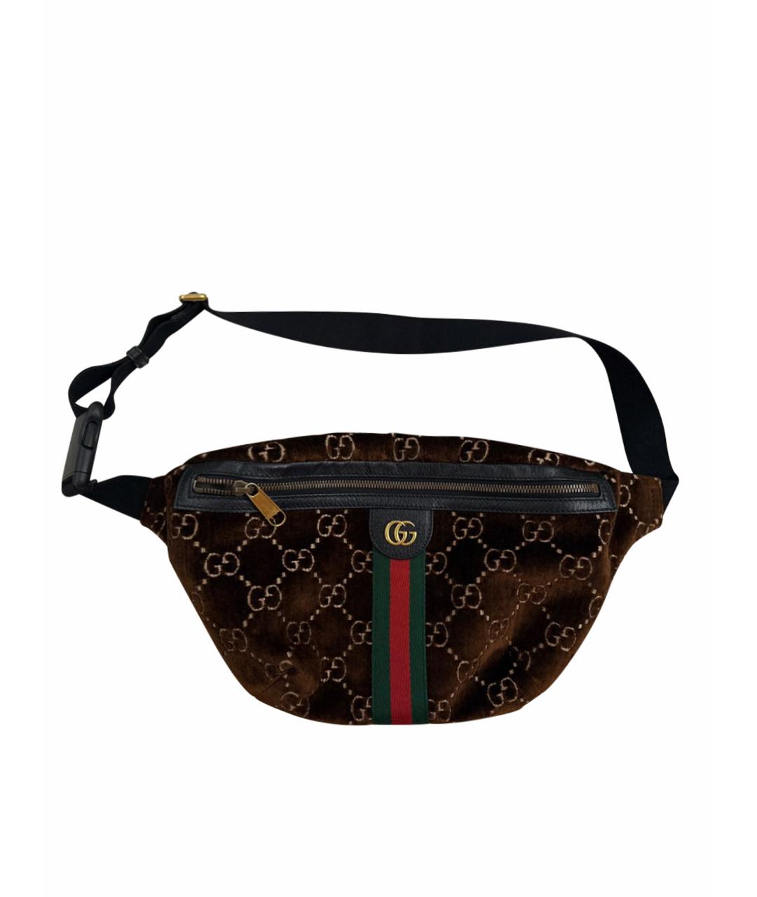 GUCCI Мульти бархатная поясная сумка, фото 1