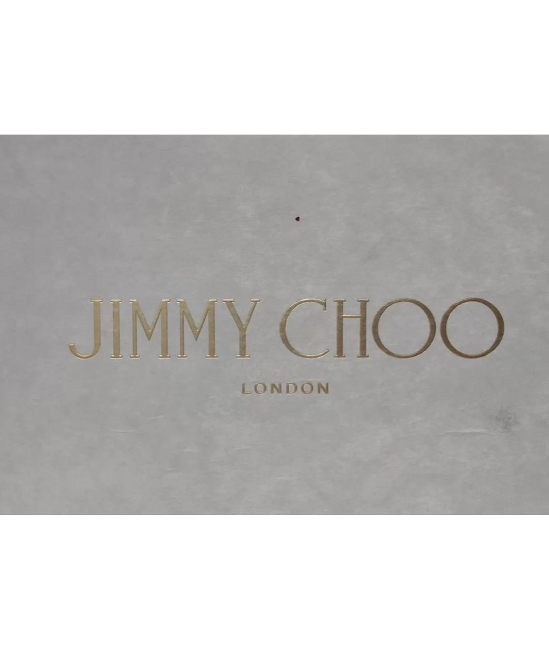 JIMMY CHOO Синие кожаные слипоны, фото 6