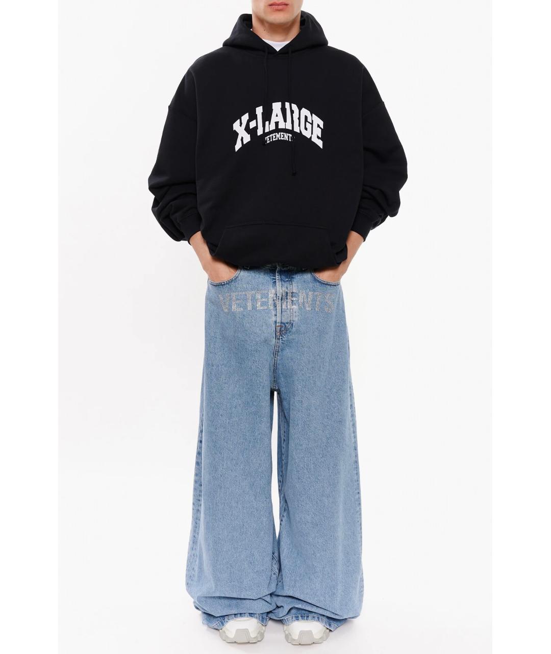 VETEMENTS Голубые хлопковые прямые джинсы, фото 2