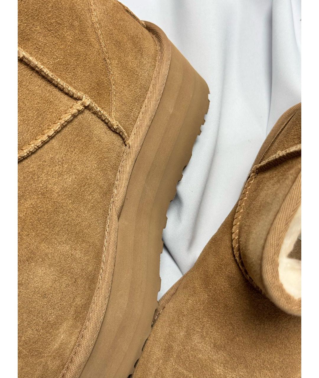 UGG AUSTRALIA Коричневые замшевые полусапоги, фото 5