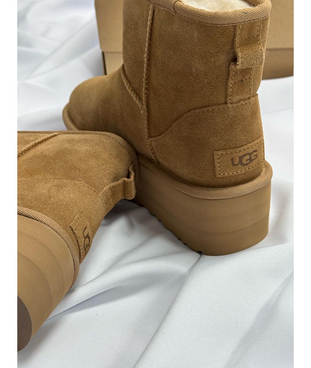 UGG AUSTRALIA Коричневые замшевые полусапоги, фото 6