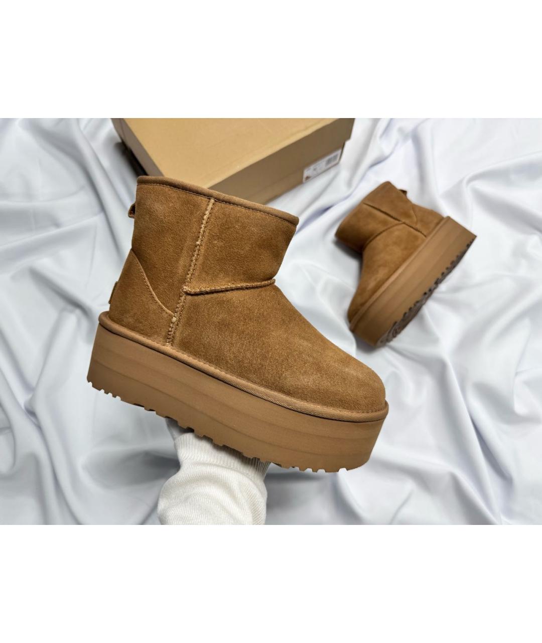 UGG AUSTRALIA Коричневые замшевые полусапоги, фото 2