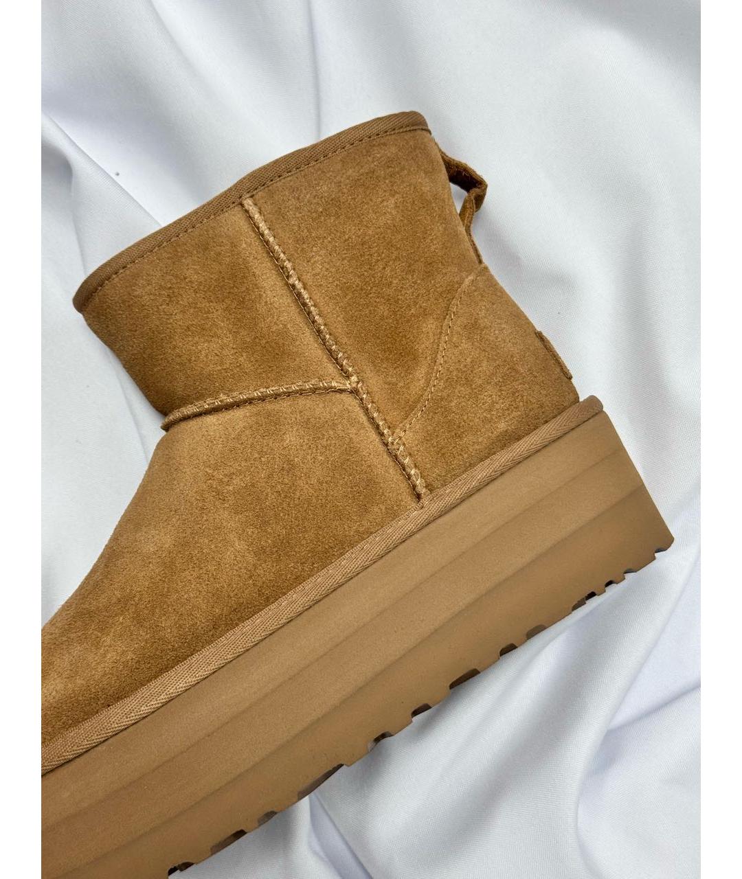 UGG AUSTRALIA Коричневые замшевые полусапоги, фото 4