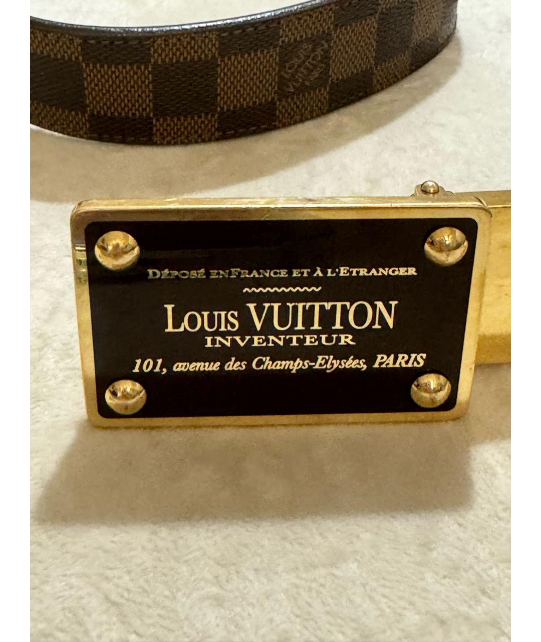 LOUIS VUITTON Коричневый ремень, фото 2