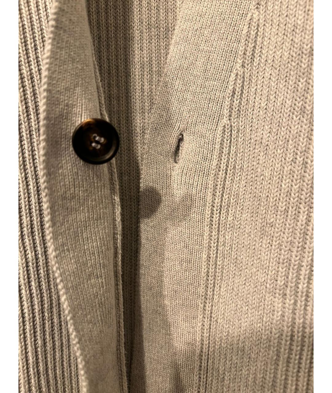 BRUNELLO CUCINELLI Серый хлопковый кардиган, фото 7