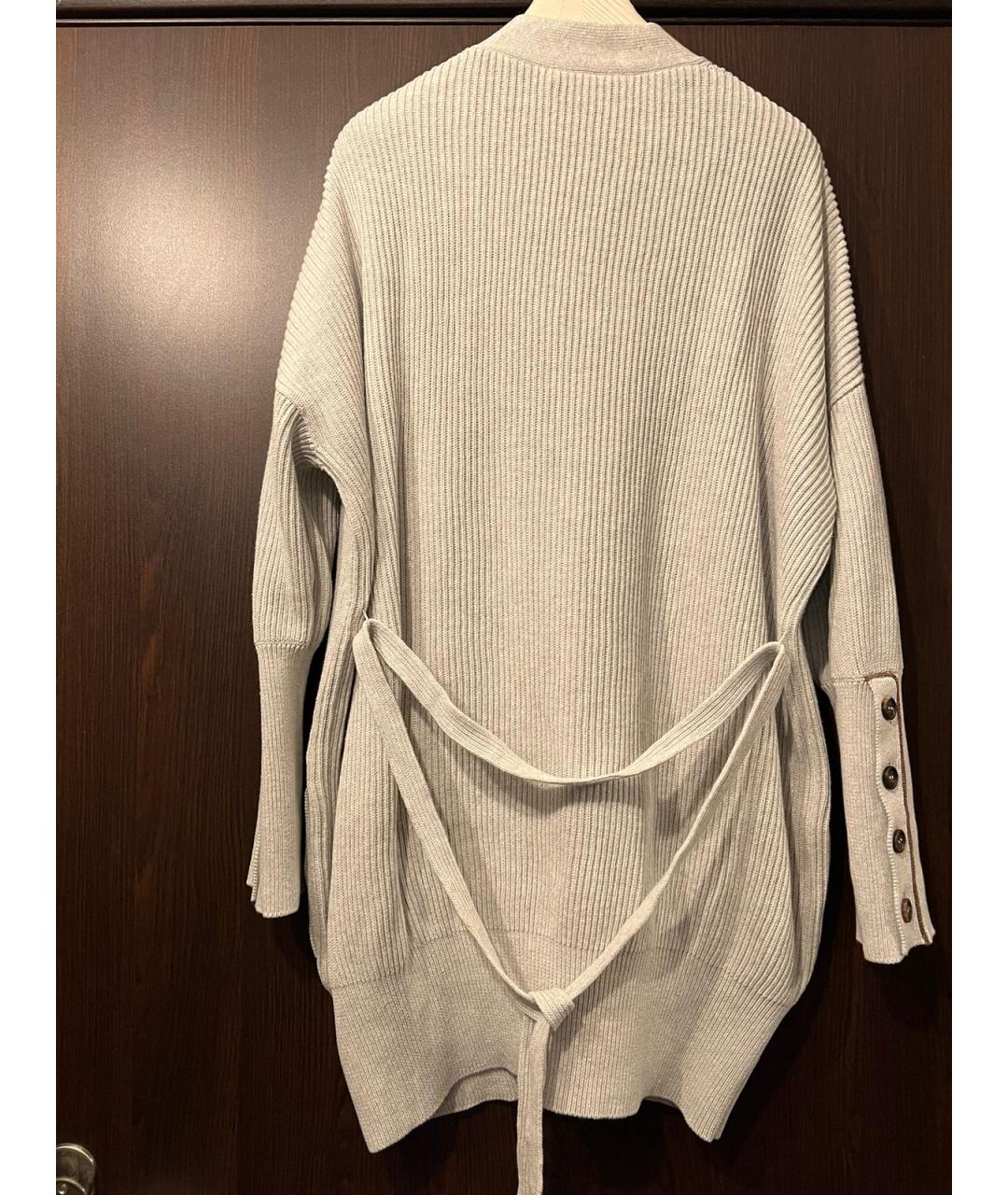 BRUNELLO CUCINELLI Серый хлопковый кардиган, фото 3