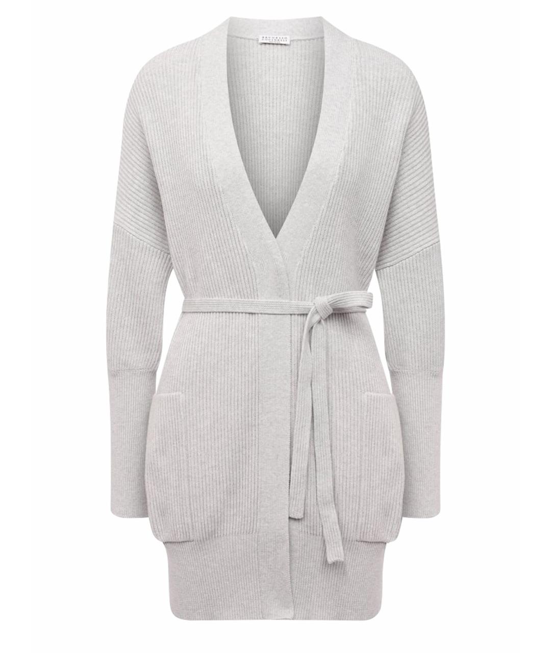 BRUNELLO CUCINELLI Серый хлопковый кардиган, фото 1