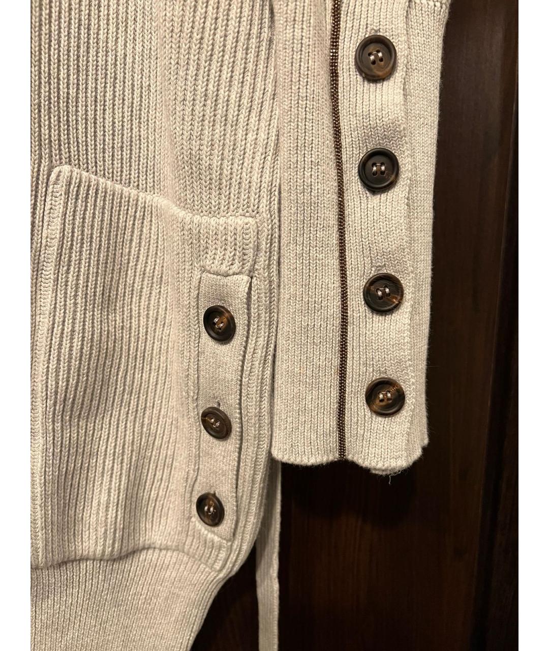 BRUNELLO CUCINELLI Серый хлопковый кардиган, фото 5