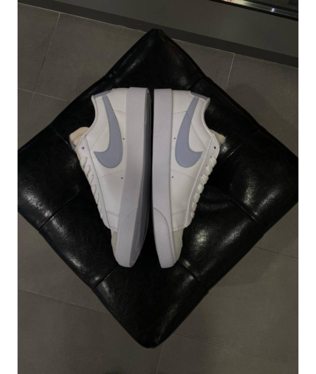 NIKE Белые кожаные низкие кроссовки / кеды, фото 3