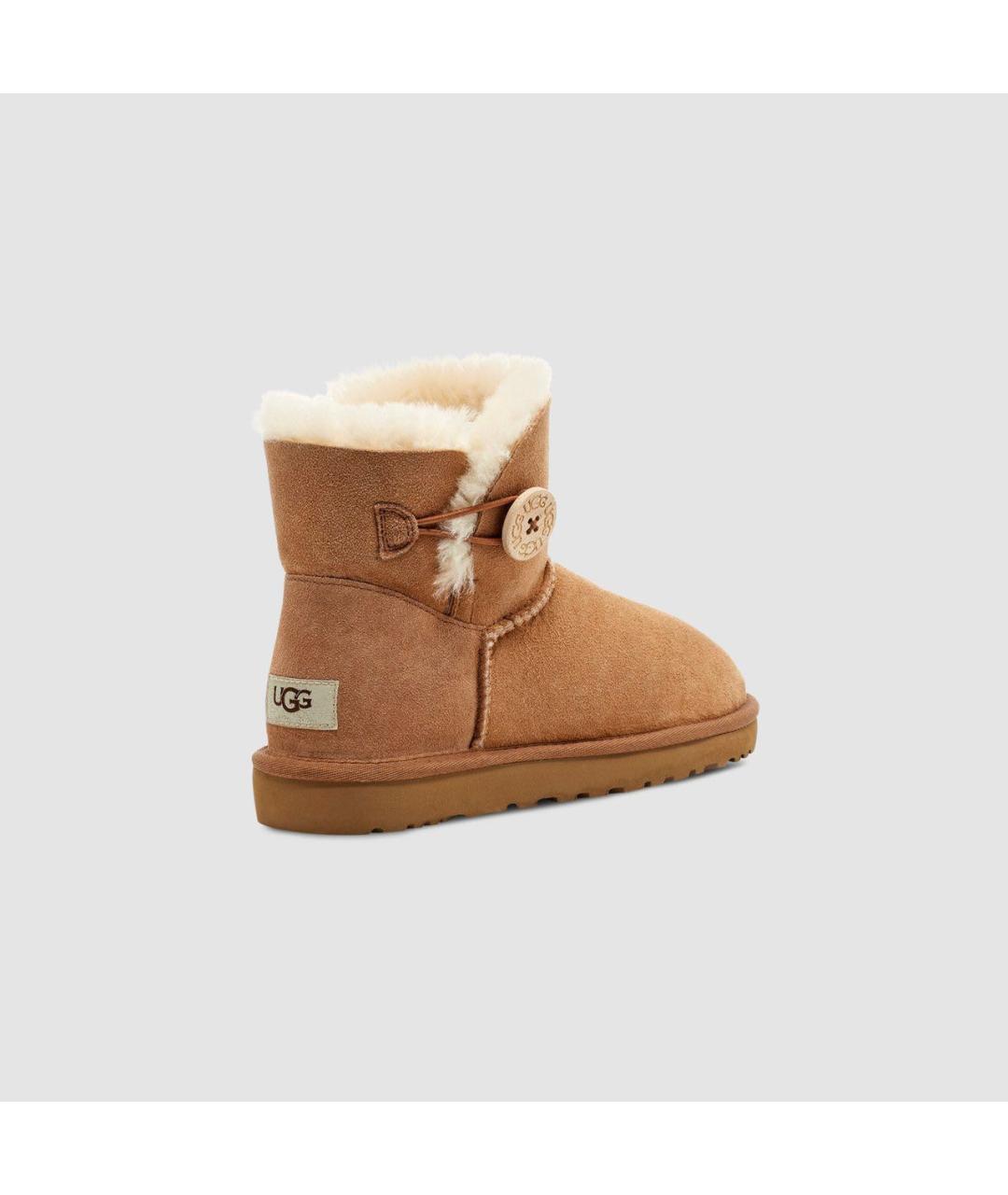 UGG AUSTRALIA Коричневые замшевые ботинки, фото 4