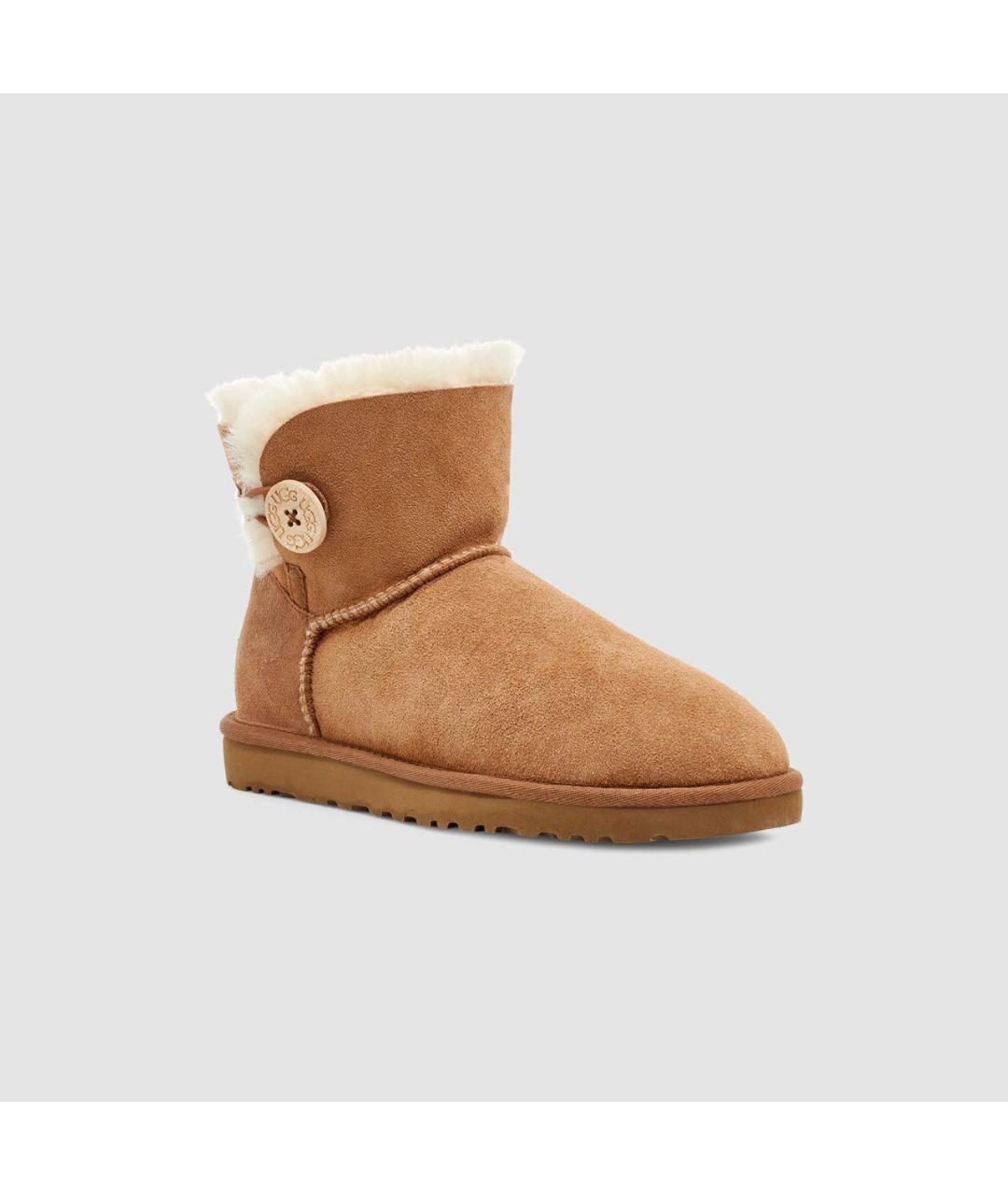 UGG AUSTRALIA Коричневые замшевые ботинки, фото 2