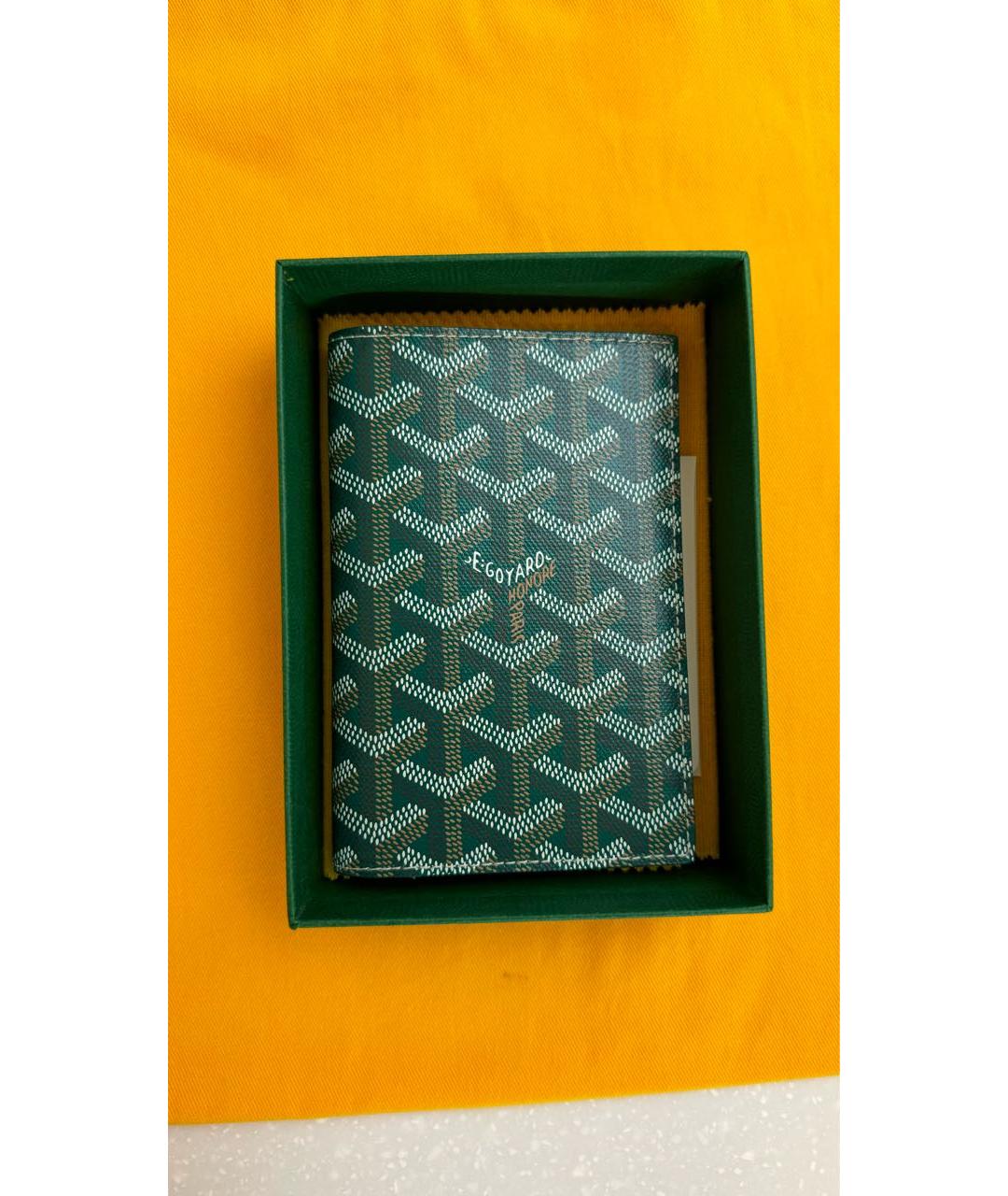 GOYARD Зеленый кожаный кардхолдер, фото 7