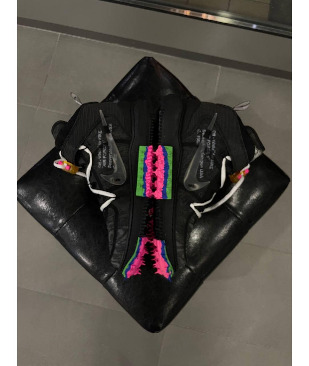 NIKE Черные синтетические высокие кроссовки / кеды, фото 3