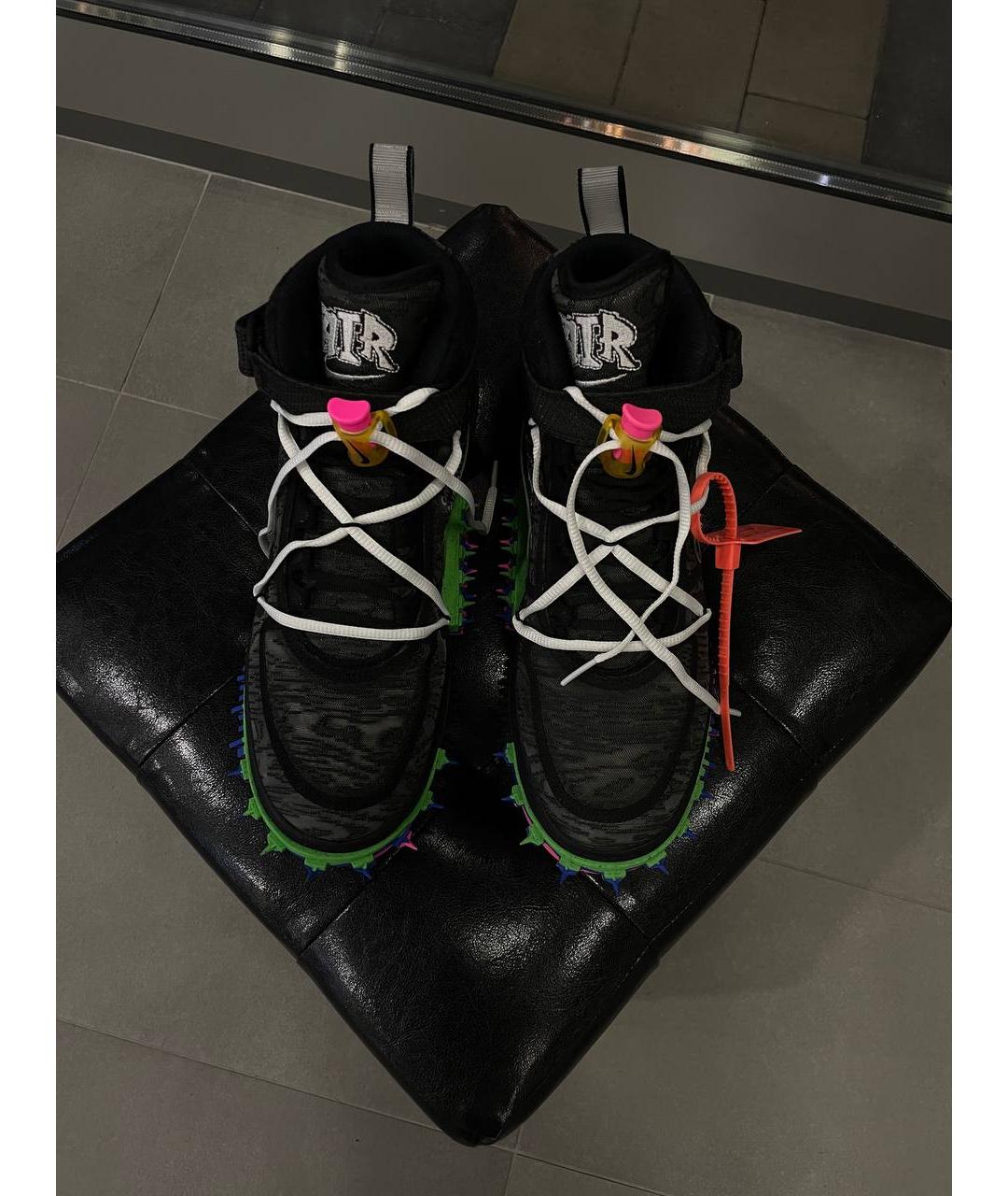 NIKE Черные синтетические высокие кроссовки / кеды, фото 2